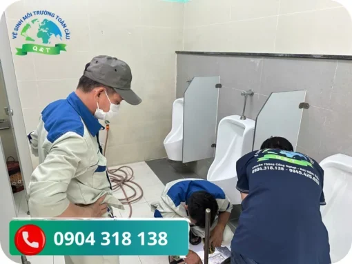Thông tắc khu vệ sinh chung