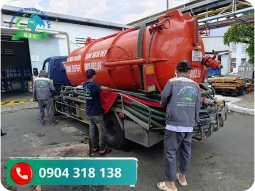 Xe hút hầm cầu tại công trình